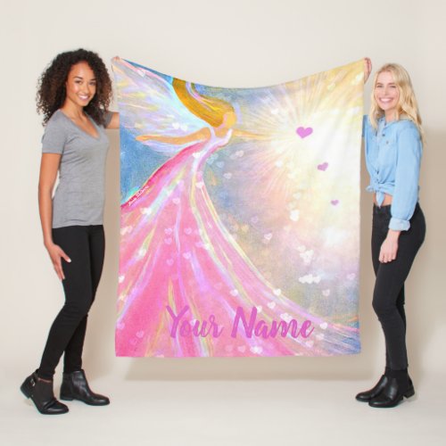 Angel Heart Glowing Radiance Custom Personalized Fleece Blanket