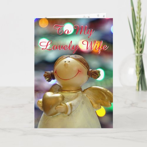 Angel Heart Proud Lesbian Newly Wed 1st Christmas Holiday Card