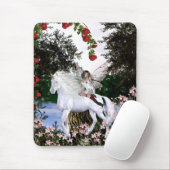 Angel Heart Unicorn White Beauty 4 Mouse Pad (With Mouse)