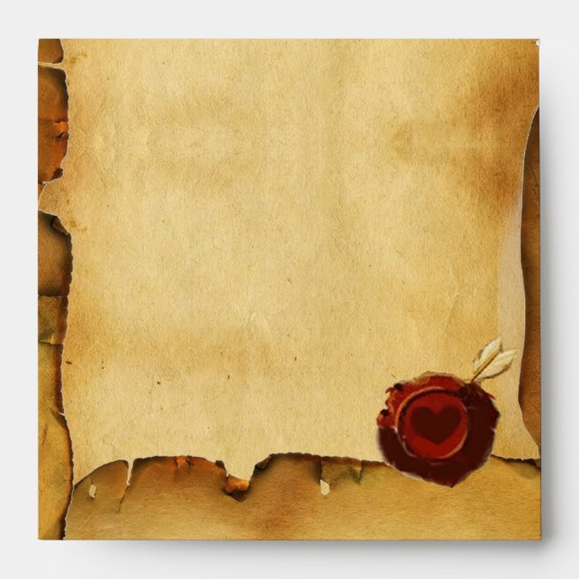ANGEL HEART WAX SEAL PARCHMENT ENVELOPE (Front)