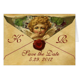 ANGEL HEART WAX SEAL PARCHMENT MONOGRAM CARDS
