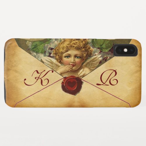 ANGEL HEART WAX SEAL PARCHMENT Monogram iPhone XS Max Case