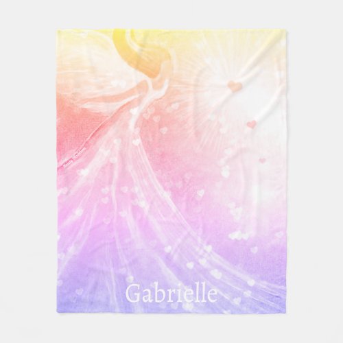 Angel Heart Wings Pink Purple Ombre Art Custom