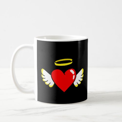 Angel Heart with Wings Illustration  Graphic Desig Coffee Mug