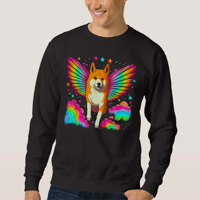 Angel Heaven Shiba Inu Dog Sweatshirt (Front)