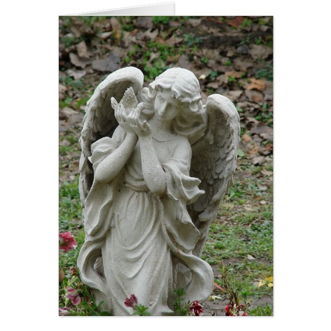Angel Holding a Dove Statue Cards (Front)