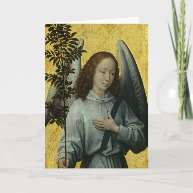 Angel Holding an Olive Branch Card (Front)