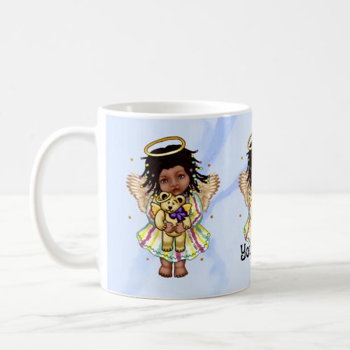 Angel Holding Bear Coffee Mug