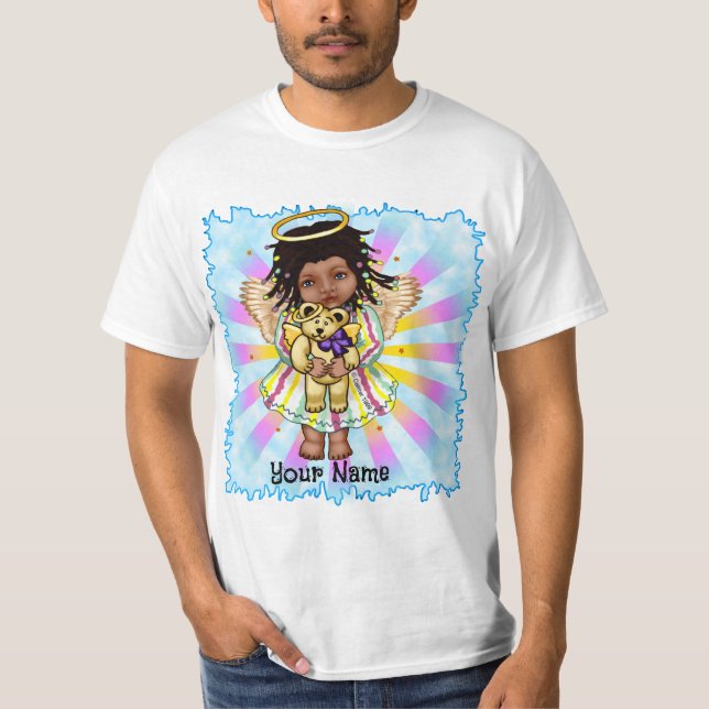 Angel Holding Bear T-Shirt (Front)