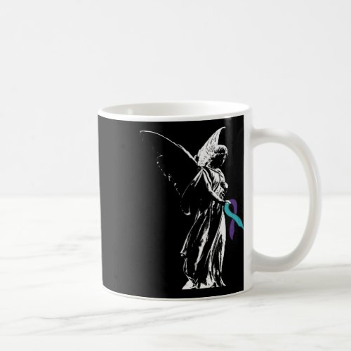 Angel Holding Suicide Awareness Ribbon  Coffee Mug