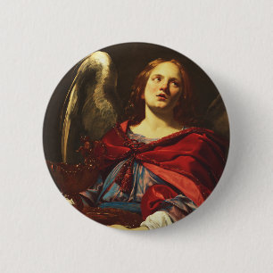 Angel Holding the Vessel and Towel  Button