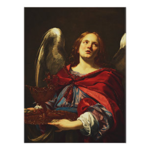 Angel Holding the Vessel and Towel Poster