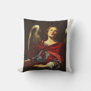 Angel Holding the Vessel and Towel Throw Pillow