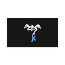 Angel Holds Teal Purple Ribbon Suicide Prevention Business Card