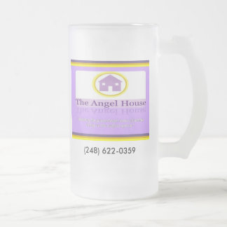 Angel House facing, (248) 622-0359 Frosted Glass Beer Mug