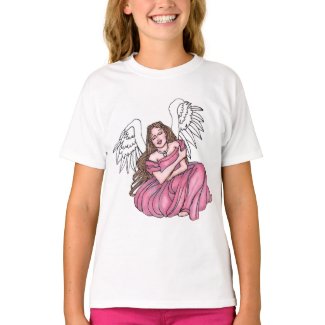 Angel hugs Girls' Basic T-Shirt
