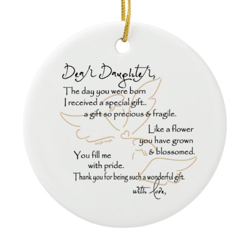 Angel Hugs ornament for Daughter