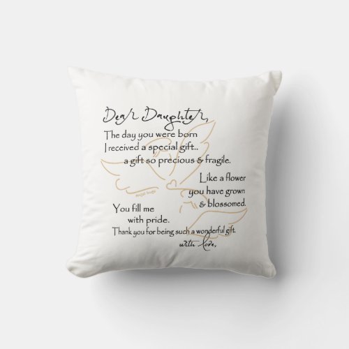 Angel Hugs pillow for Daughter