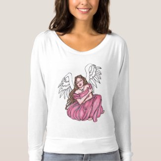 Angel Hugs Women's Bella+Canvas Flowy Off Shoulder T-shirt