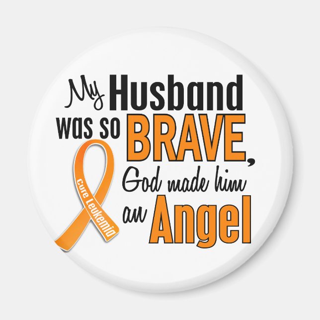 Angel Husband Leukemia Magnet (Front)