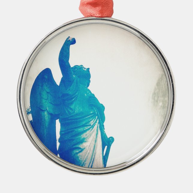 Angel in a Storm Metal Ornament (Front)