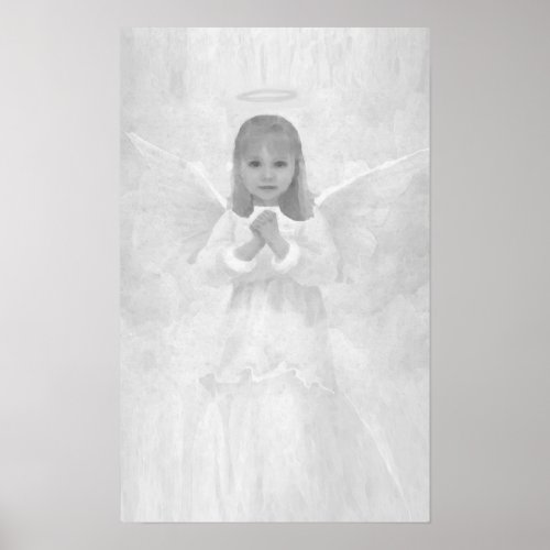 Angel in Black and White Poster