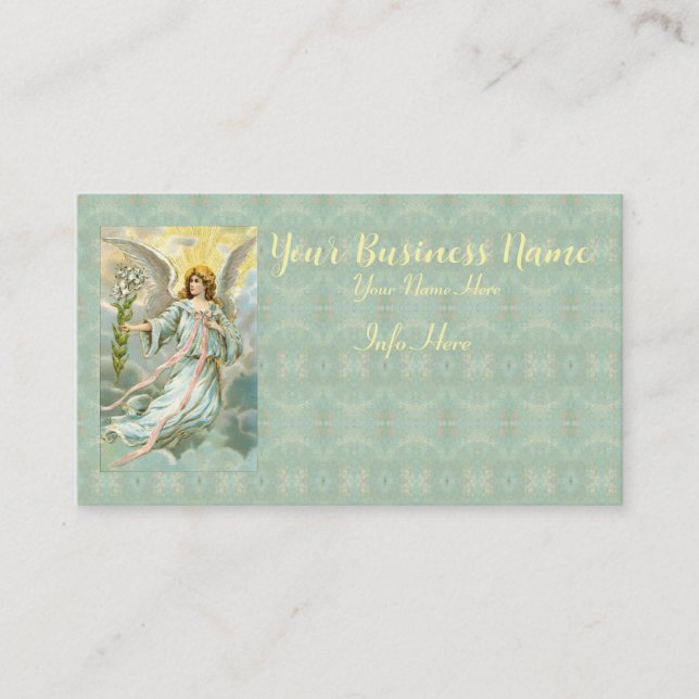 Angel In Blue Business Card (Front)