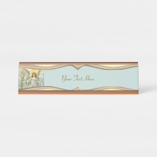 Angel In Blue  Desk Name Plate
