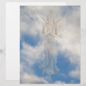 Angel in blue heaven cloudy sky by healing love (Front/Back)