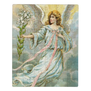 Angel In Blue Jigsaw Puzzle