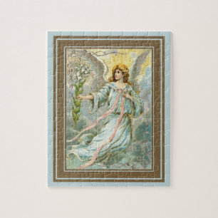 Angel In Blue Jigsaw Puzzle