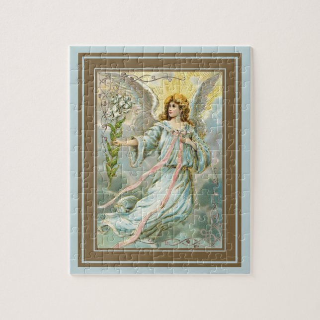 Angel In Blue Jigsaw Puzzle (Vertical)