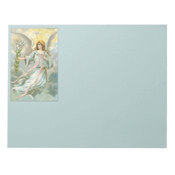 Angel In Blue Notepad by justcrosses at Zazzle
