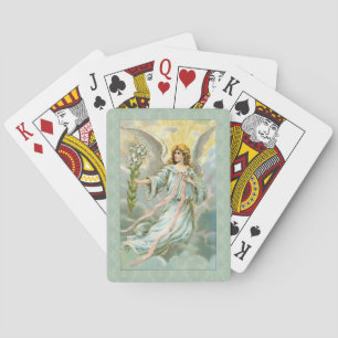 Angel In Blue Playing Cards