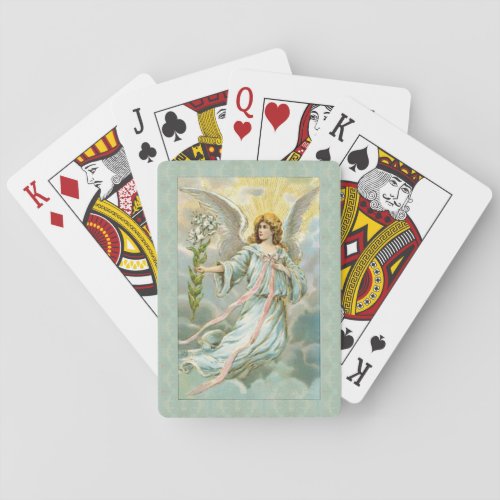 Angel In Blue Playing Cards