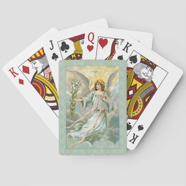 Angel In Blue Playing Cards (Back)