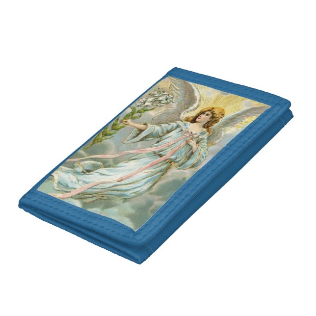 Angel In Blue Trifold Wallet (Bottom)
