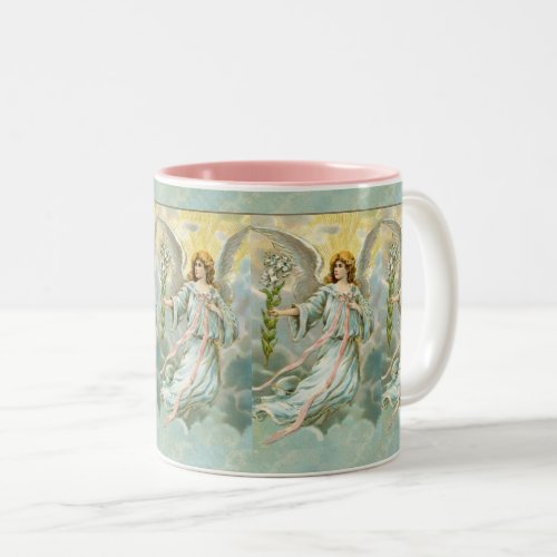 Angel In Blue Two_Tone Coffee Mug