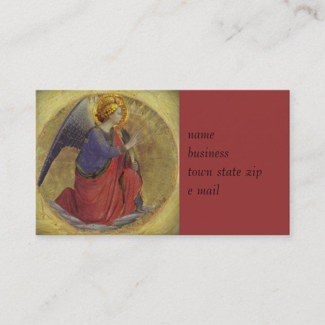 Angel in Gold Business Card (Front)