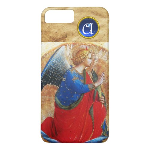 ANGEL IN GOLD RED AND BLUE GEMSTONE MONOGRAM iPhone 8 PLUS7 PLUS CASE