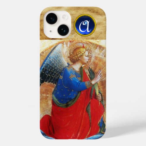 ANGEL IN GOLD RED AND BLUE GEMSTONE MONOGRAM Case_Mate iPhone 14 CASE