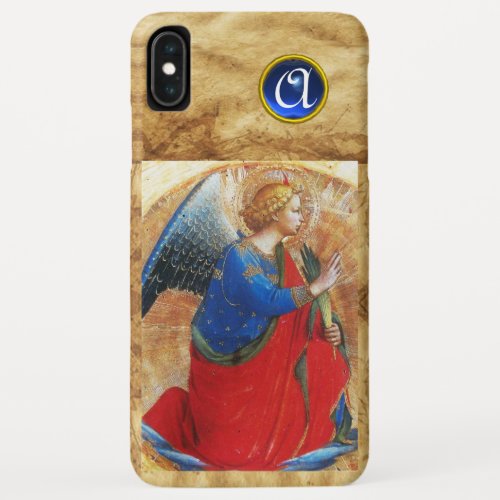 ANGEL IN GOLD RED AND BLUE MONOGRAM iPhone XS MAX CASE