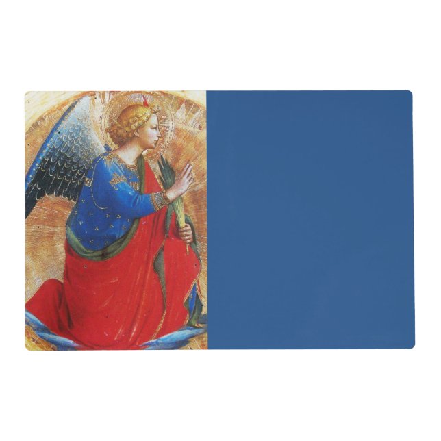 ANGEL IN GOLD RED AND BLUE PLACEMAT (Front)