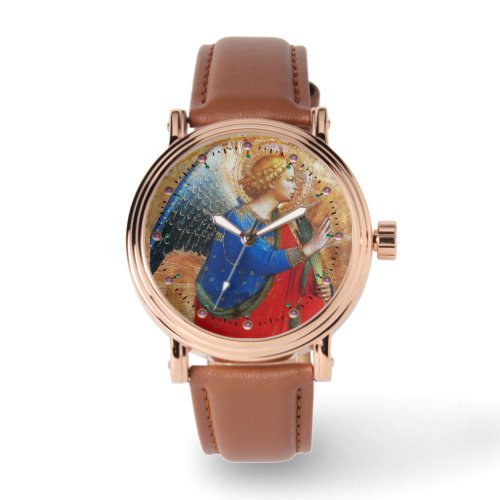 ANGEL IN GOLD RED AND BLUE WATCH
