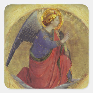 Angel in Gold Square Sticker