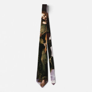 Angel in Green with a Vielle by Leonardo da Vinci Neck Tie