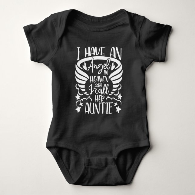 Angel In Heaven/Aunt T-Shirt Baby Bodysuit (Front)