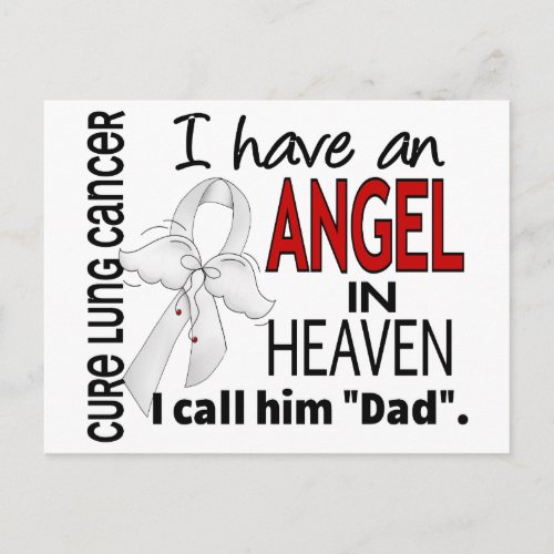 Angel In Heaven Dad Lung Cancer Postcard