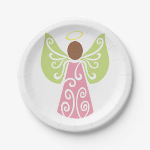 Angel In Pink Paper Plates