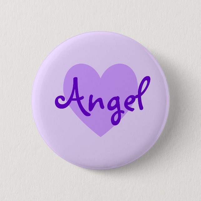 Angel in Purple Pinback Button (Front)